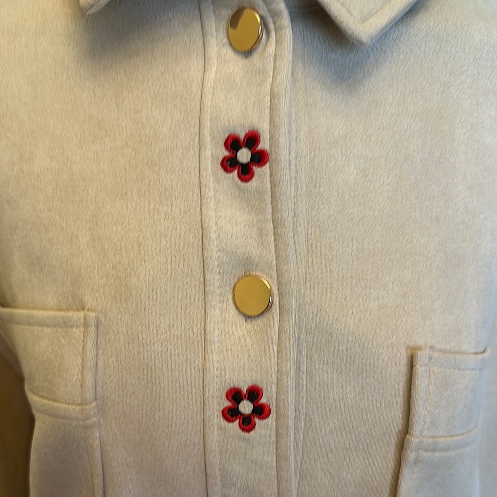 Alice Blue Tan Utility Jacket with Collared Neckline and Tassels - Picture 7 of 11